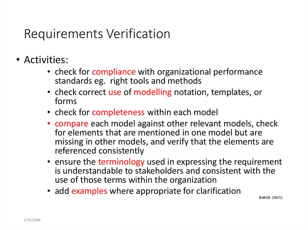 Requirements Verification