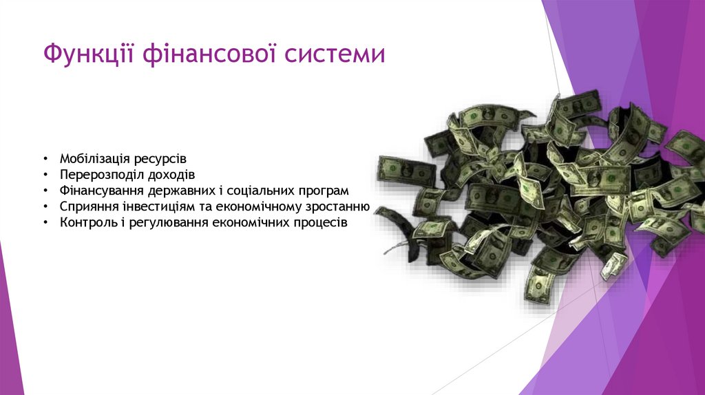 Функції фінансової системи