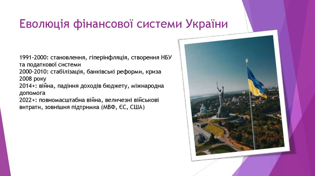 Еволюція фінансової системи України