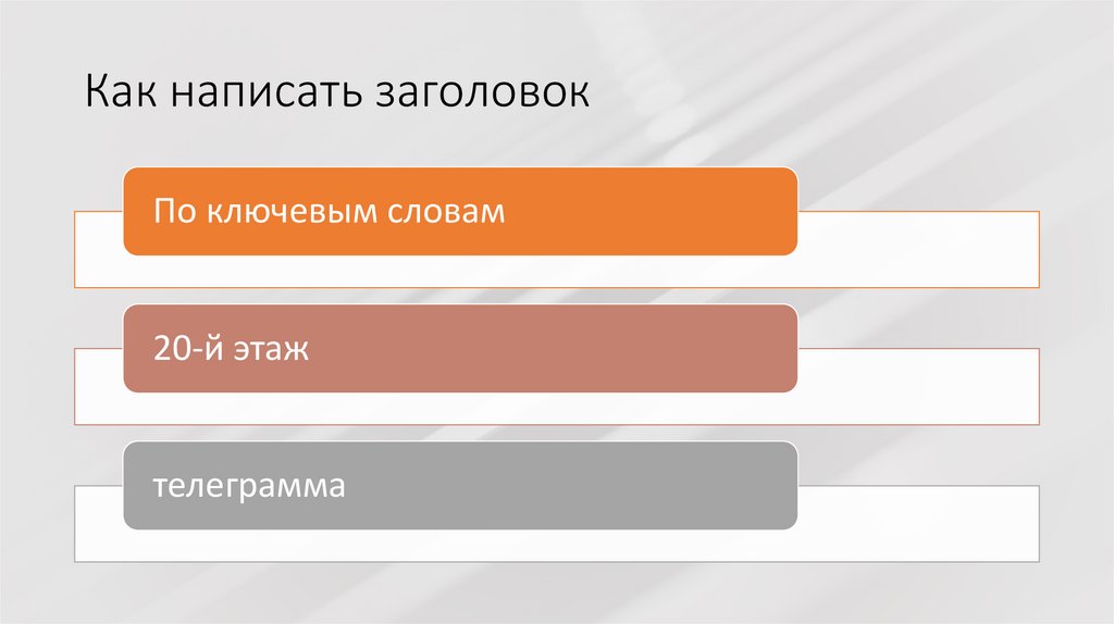 Как написать заголовок