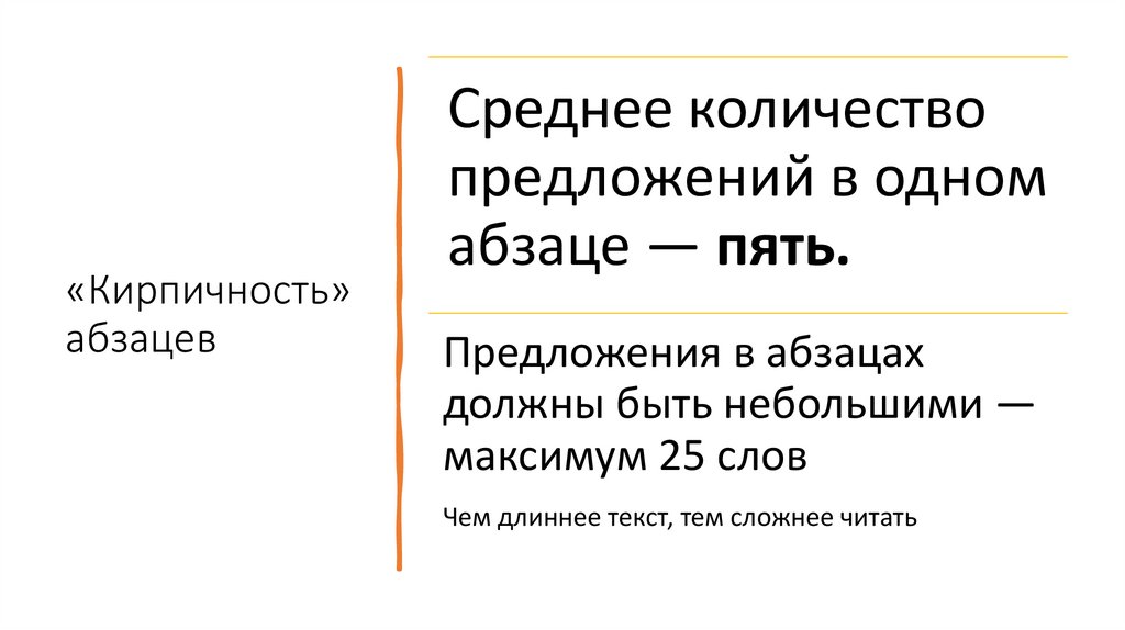 «Кирпичность» абзацев