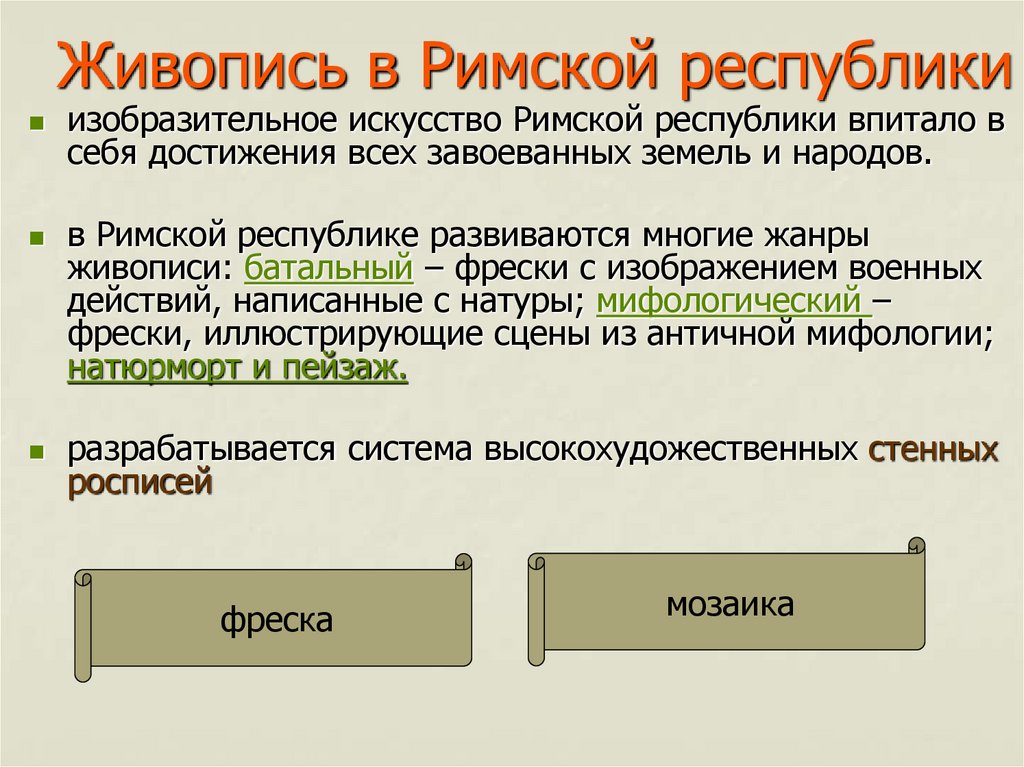 Живопись в Римской республики