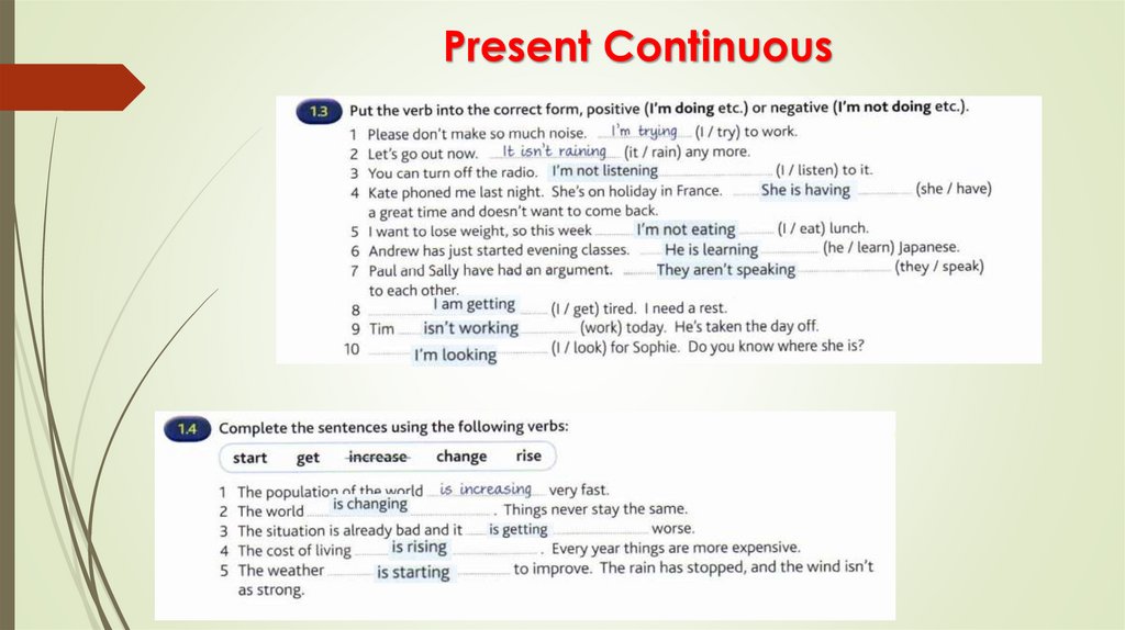 Present Continuous