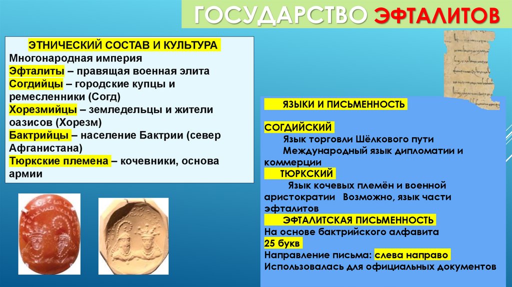 ГОСУДАРСТВО ЭФТАЛИТОВ