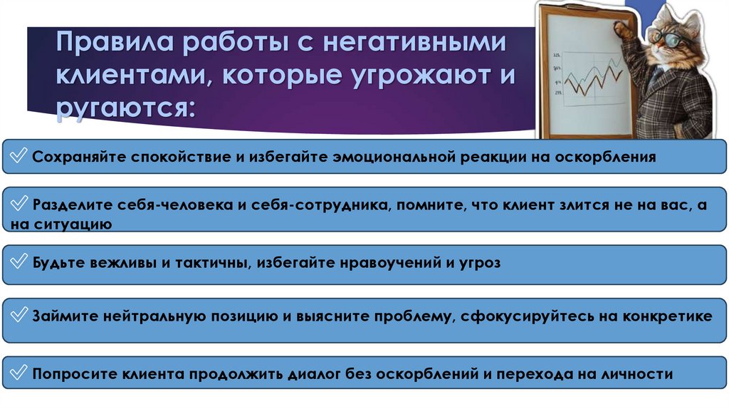 Правила работы с негативными клиентами, которые угрожают и ругаются:
