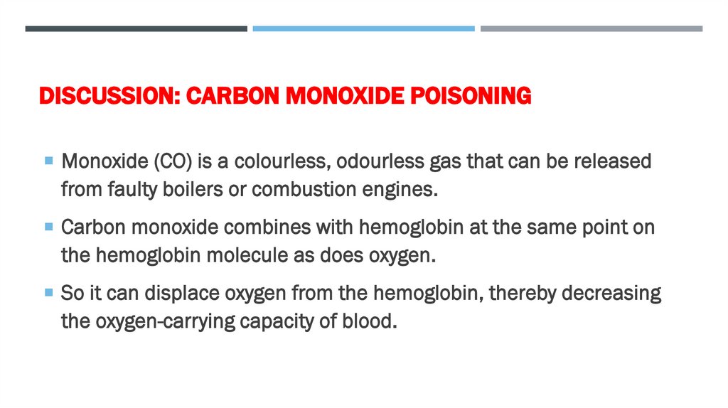 Discussion: Carbon monoxide poisoning