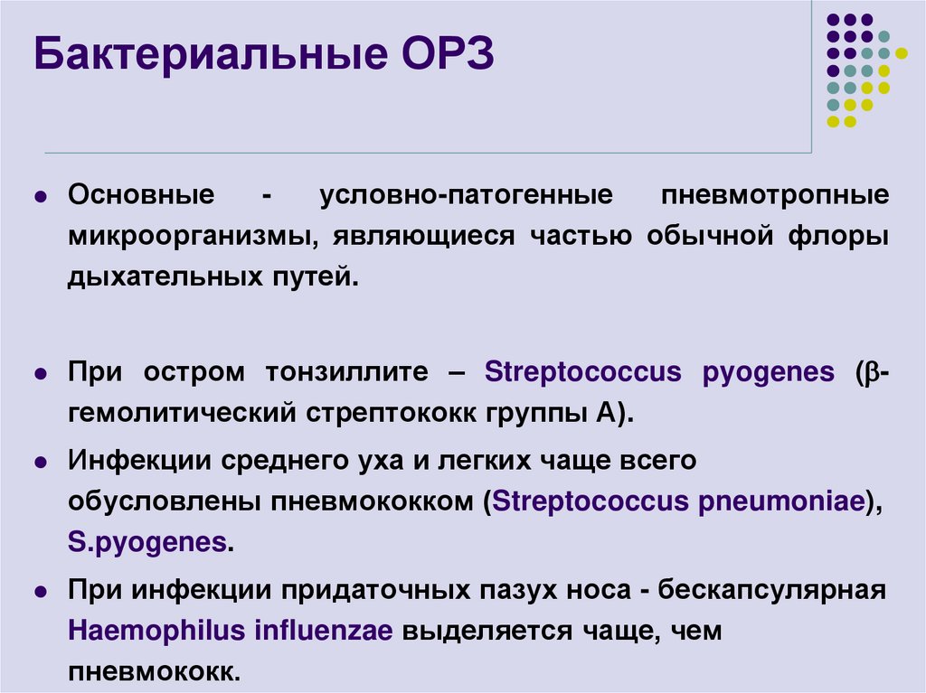 Бактериальные ОРЗ
