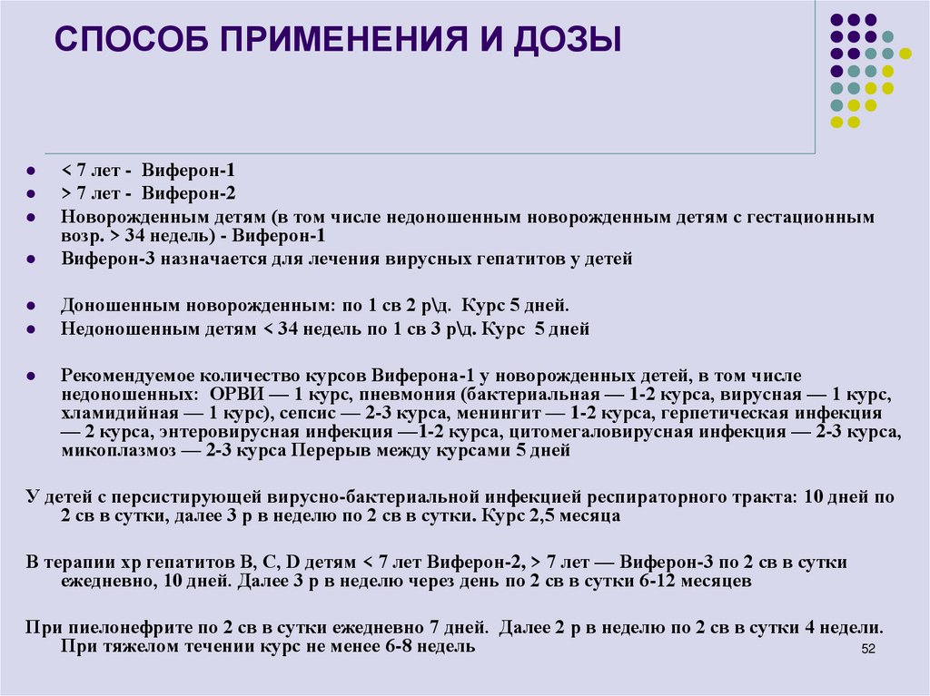 СПОСОБ ПРИМЕНЕНИЯ И ДОЗЫ