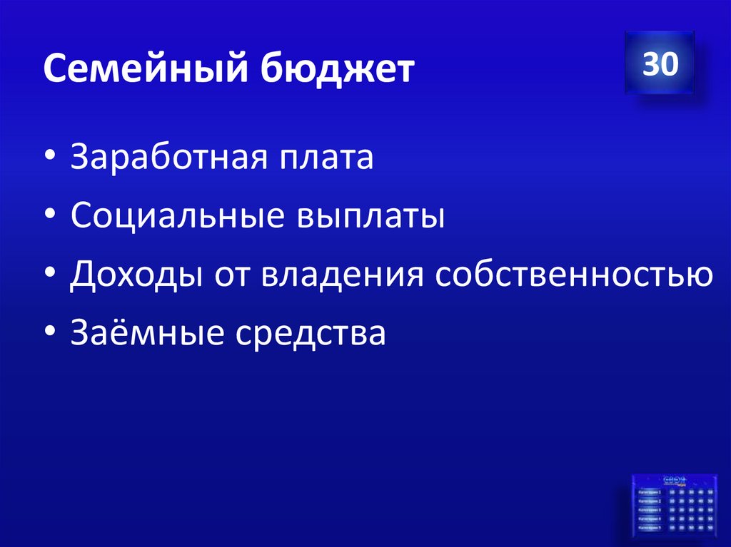 Семейный бюджет