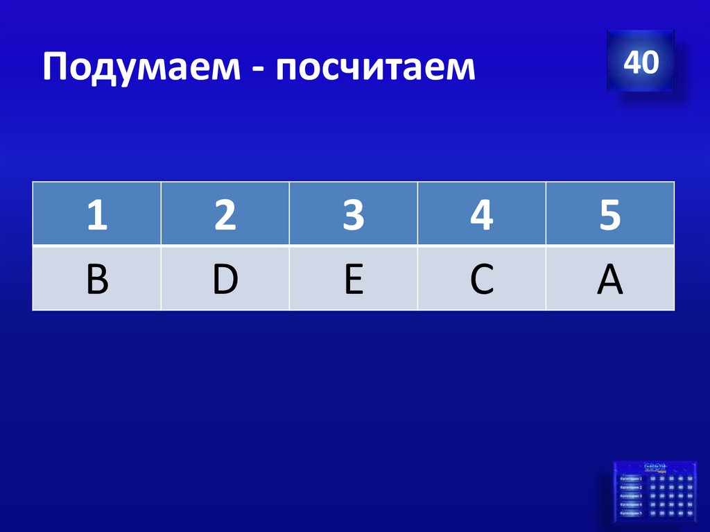 Подумаем - посчитаем