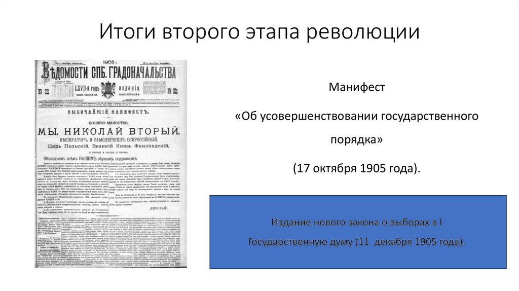 Итоги второго этапа революции