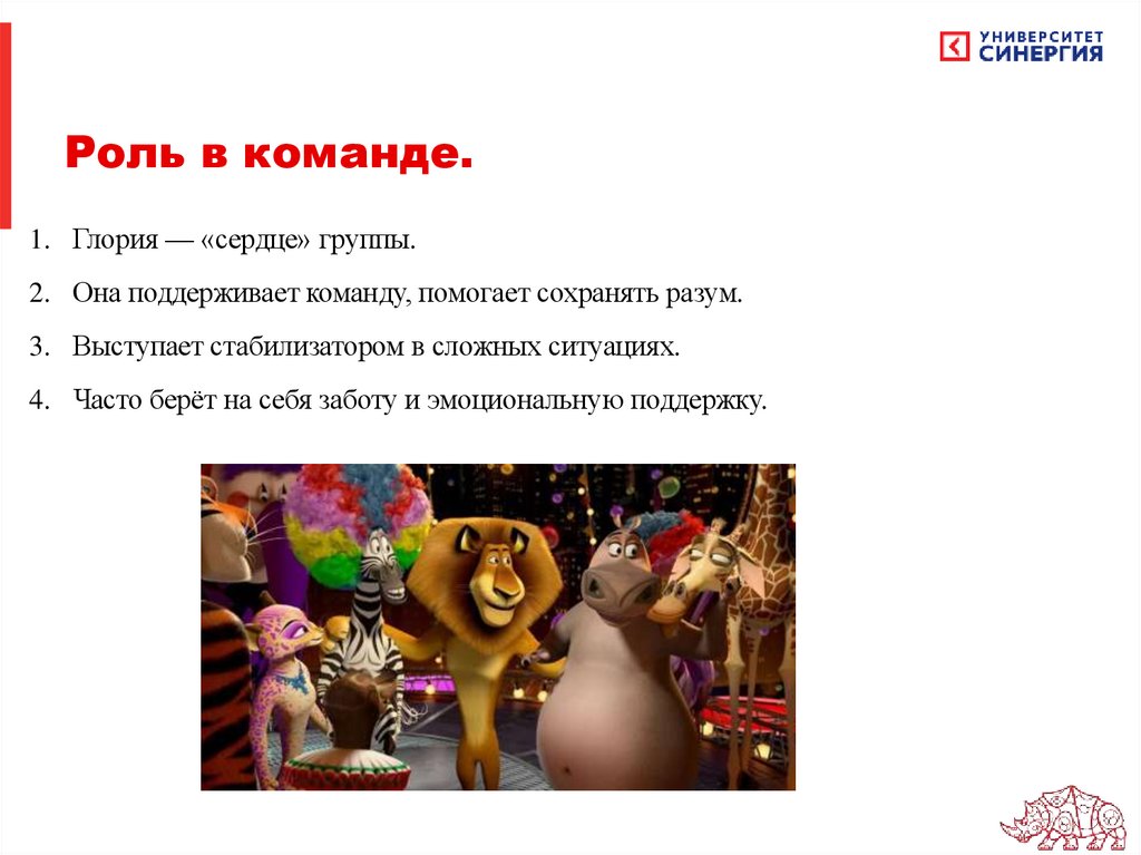 Роль в команде.