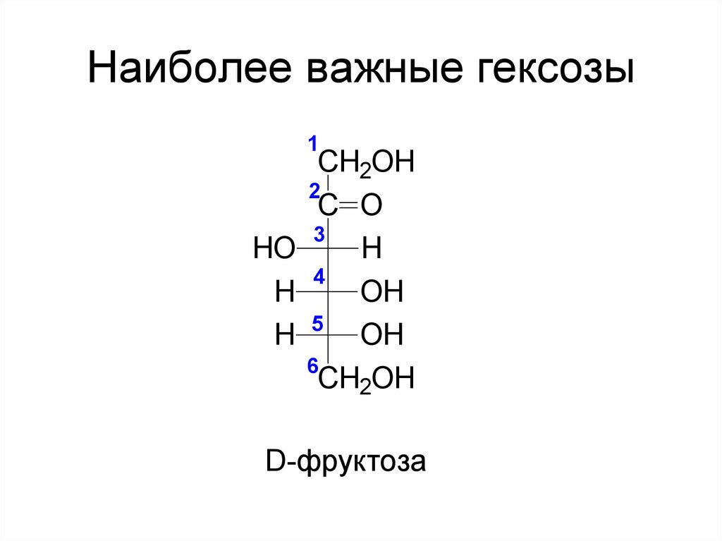 Наиболее важные гексозы