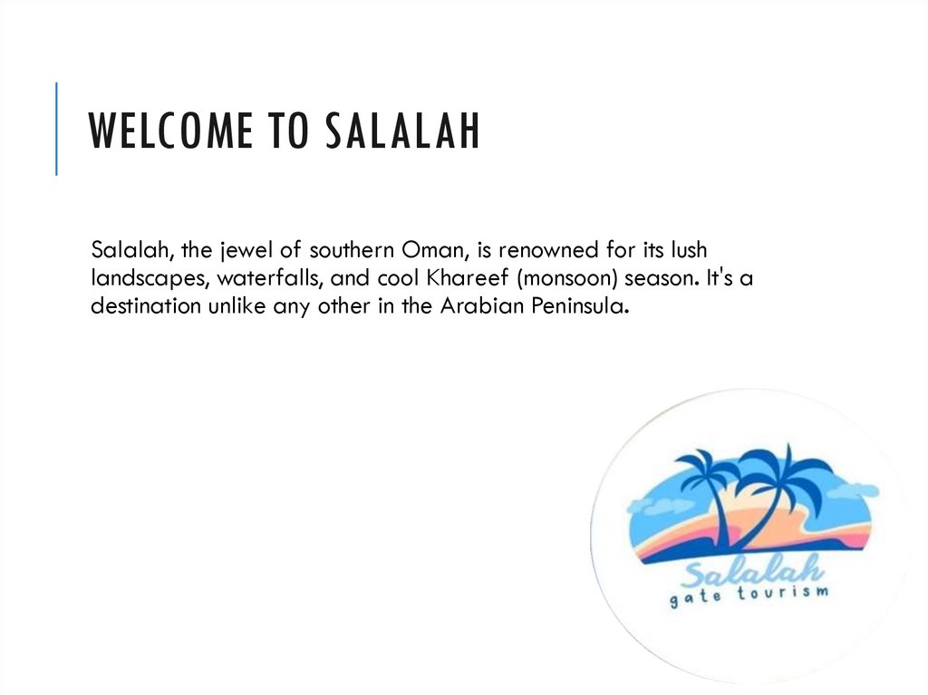 Welcome to Salalah