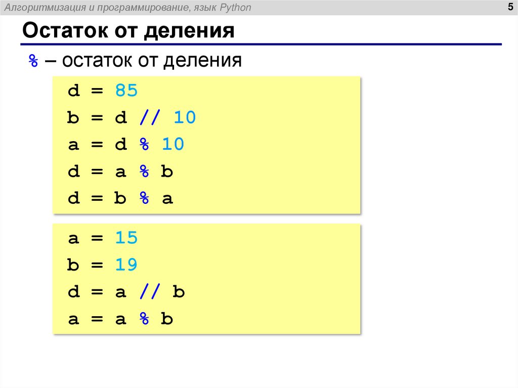 Остаток от деления