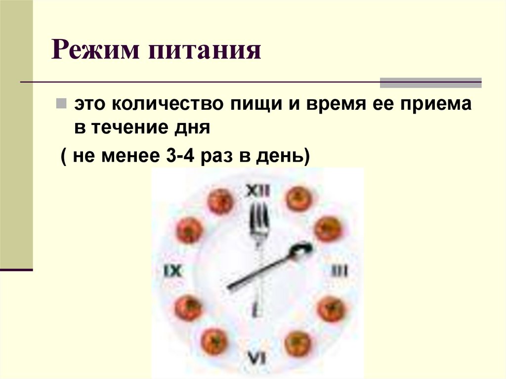 Режим питания