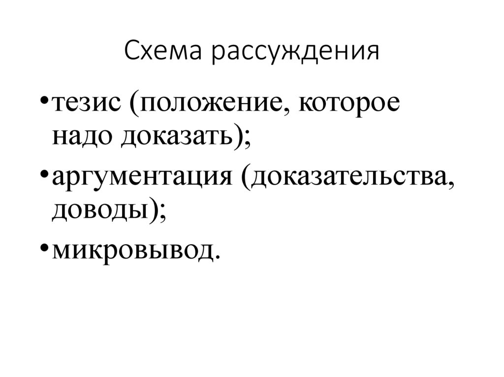 Схема рассуждения