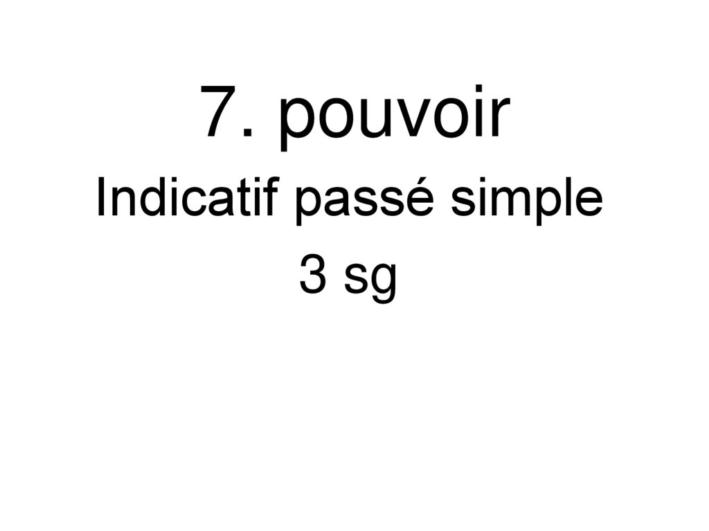 7. pouvoir
