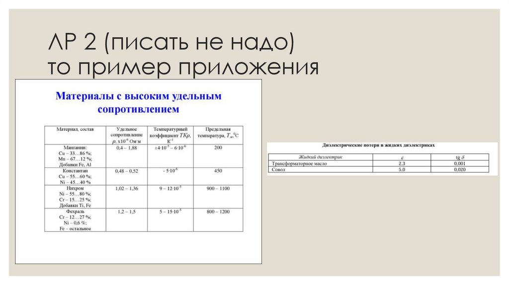 ЛР 2 (писать не надо) то пример приложения