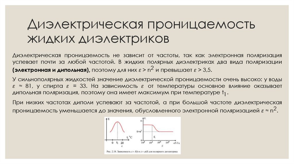 Диэлектрическая проницаемость жидких диэлектриков
