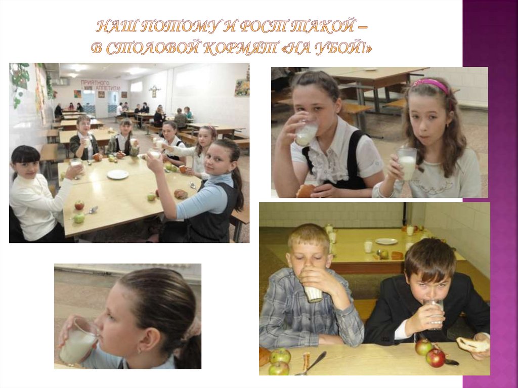 Наш потому и рост такой – В столовой кормят «на убой!»