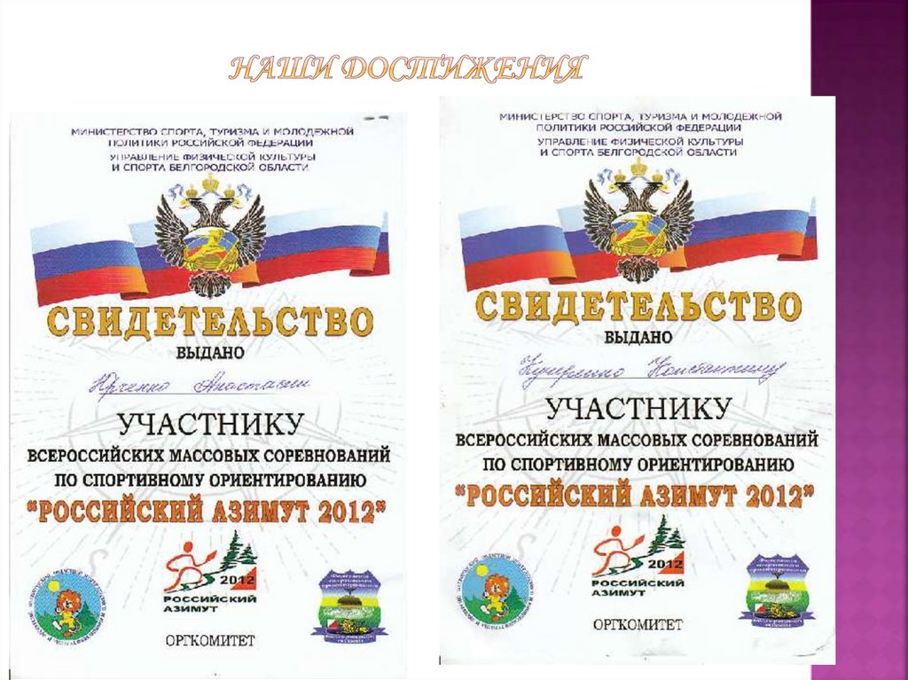 Наши достижения