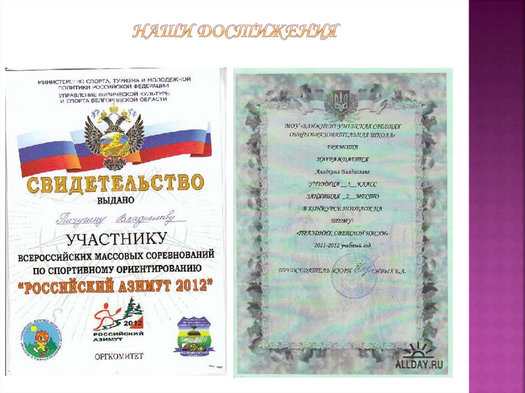 Наши достижения