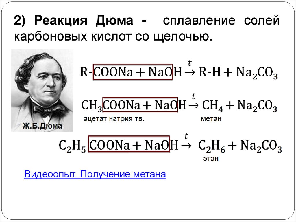 II. Лабораторные способы получения алканов.