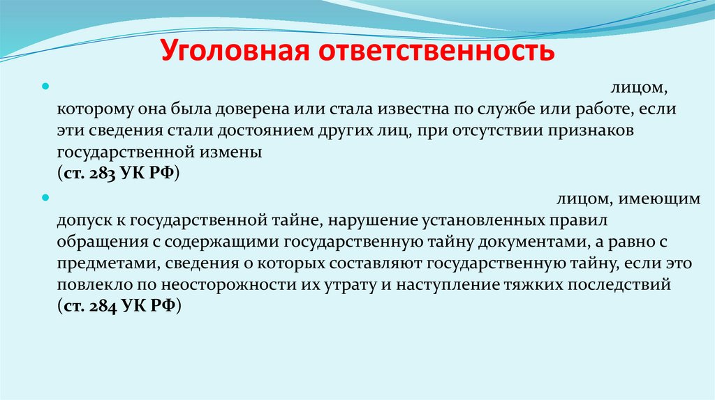 Уголовная ответственность