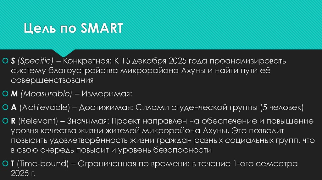 Цель по SMART