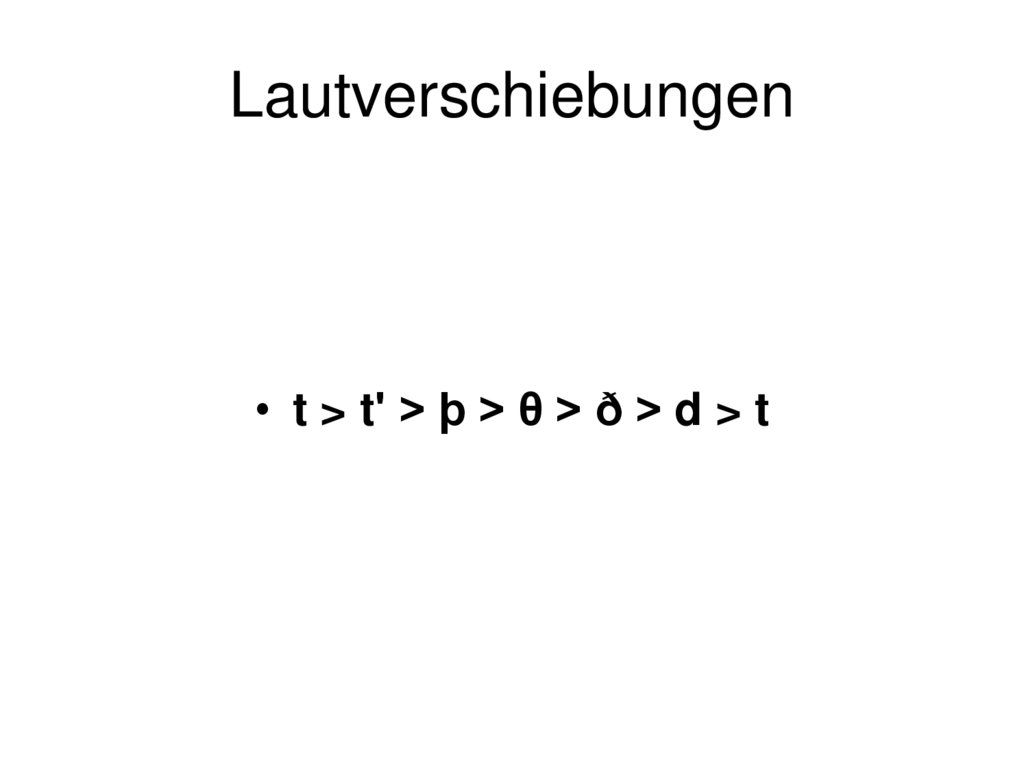 Lautverschiebungen