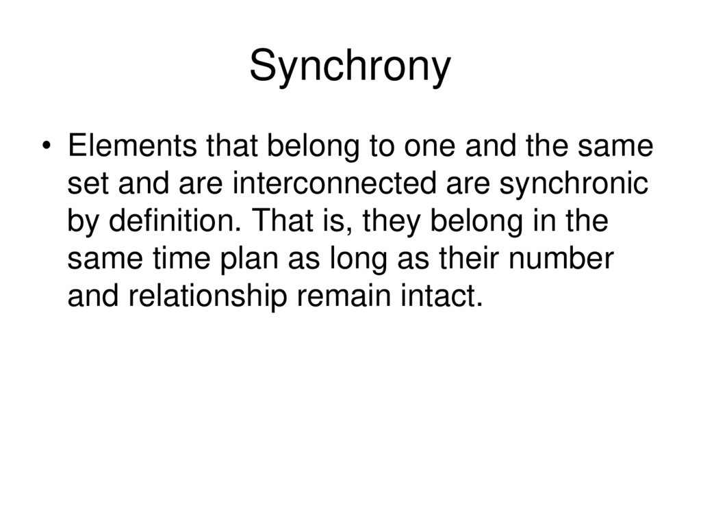 Synchrony
