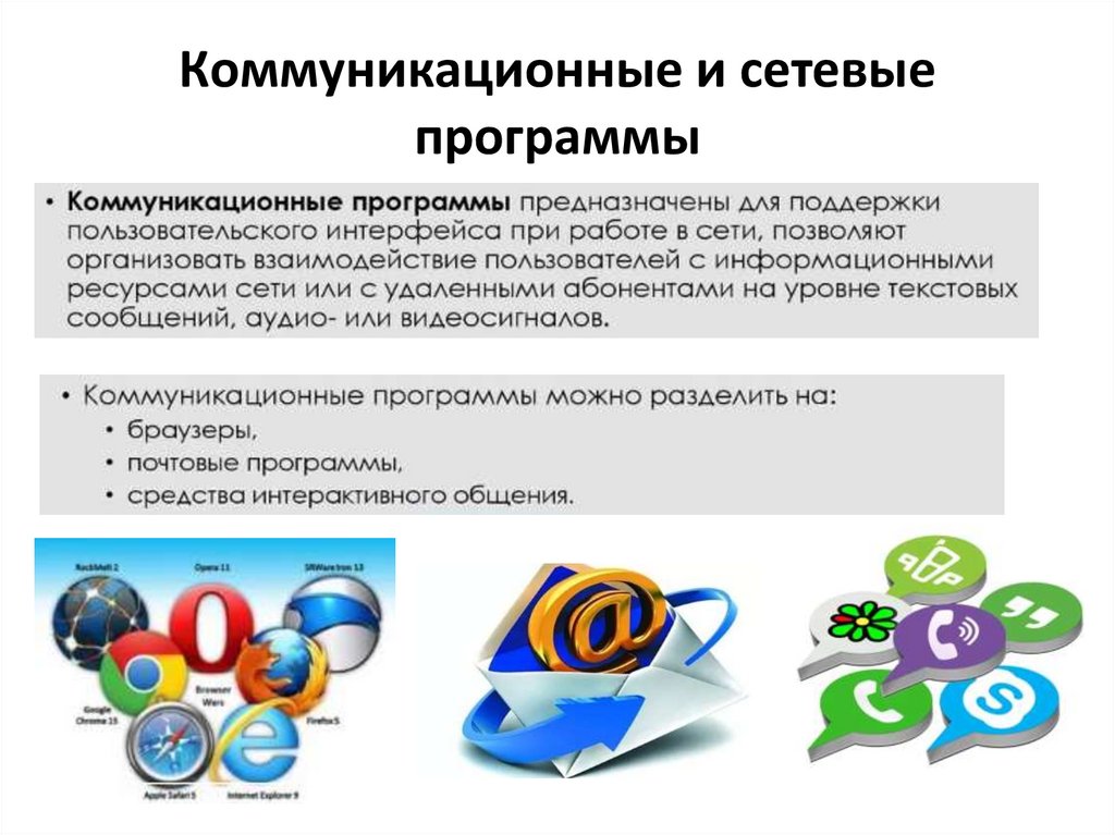 Коммуникационные и сетевые программы