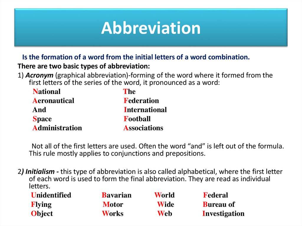 Abbreviation