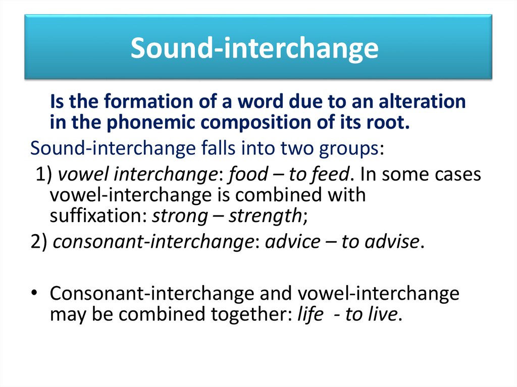 Sound-interchange 