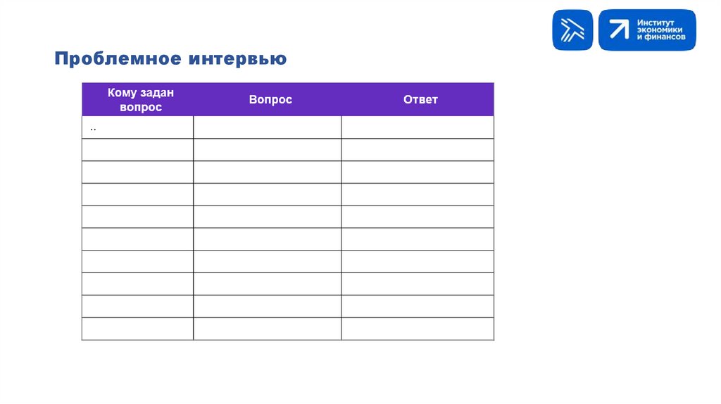 Проблемное интервью