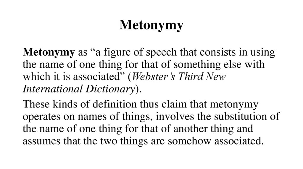 Metonymy