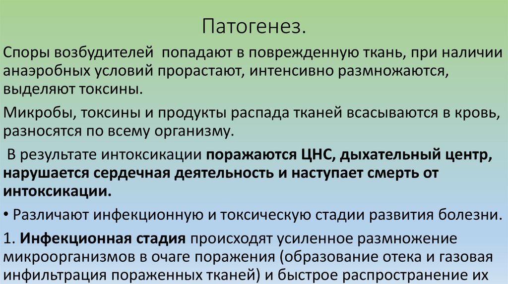 Патогенез.