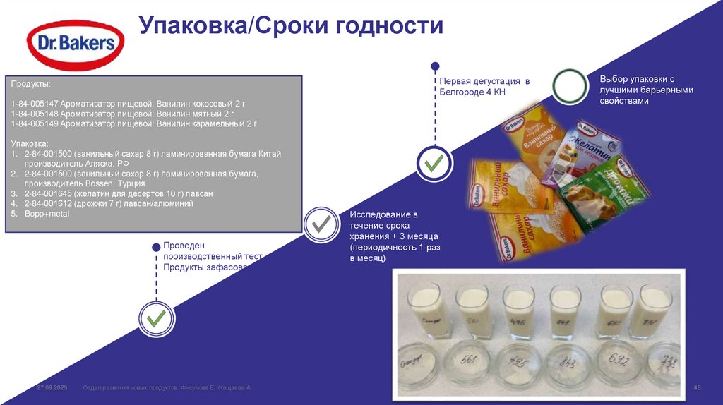 Упаковка/Сроки годности