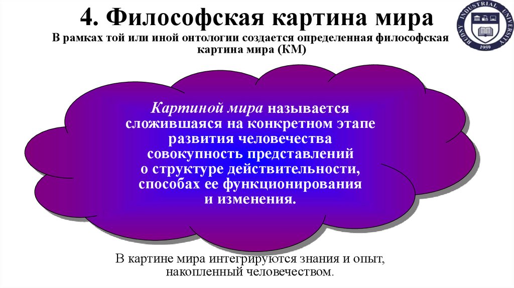 4. Философская картина мира