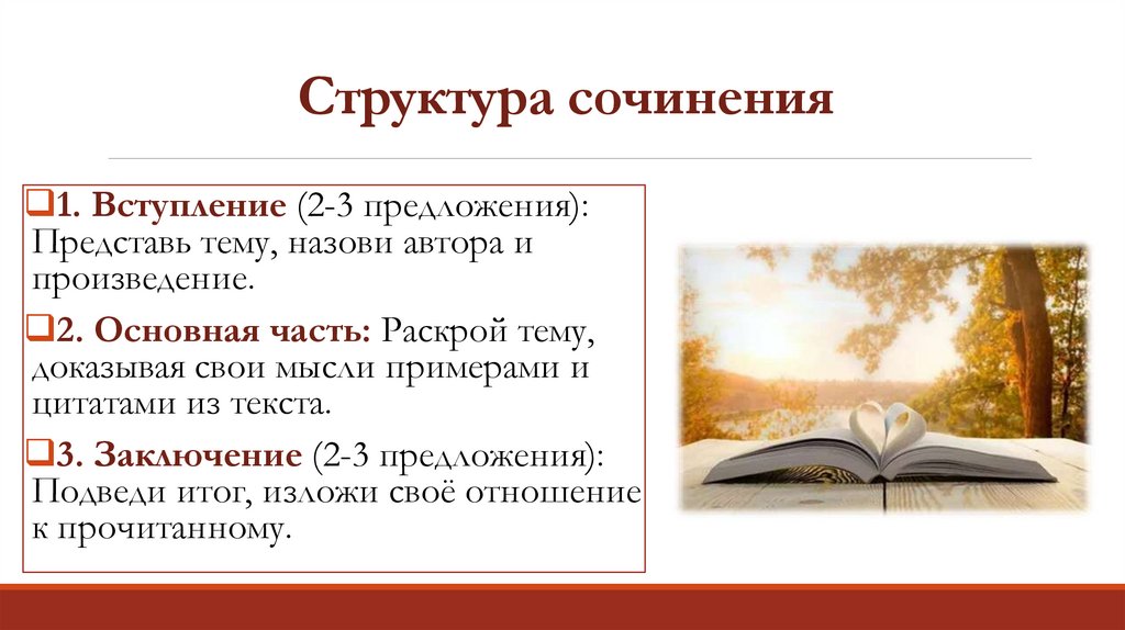 Структура сочинения