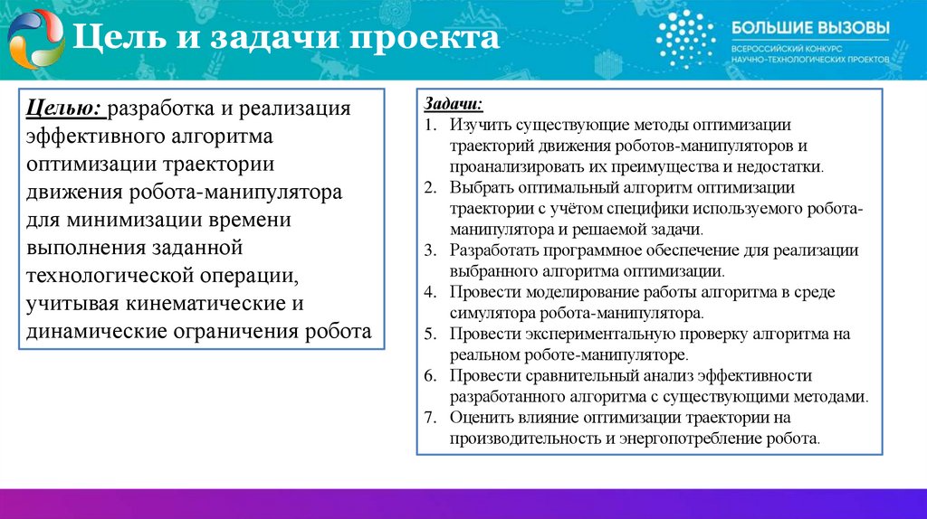 Цель и задачи проекта