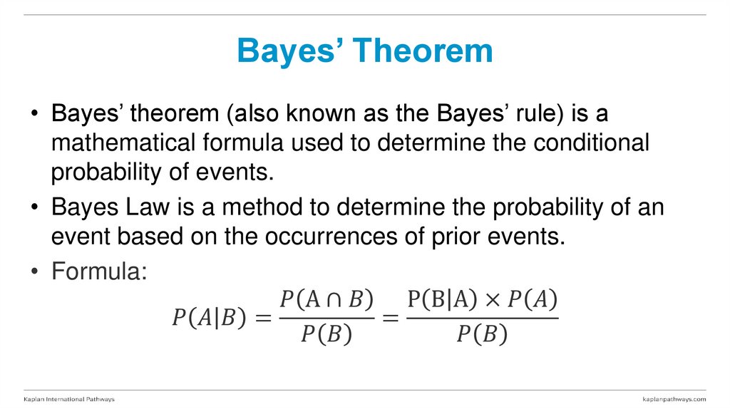 Bayes’ Theorem