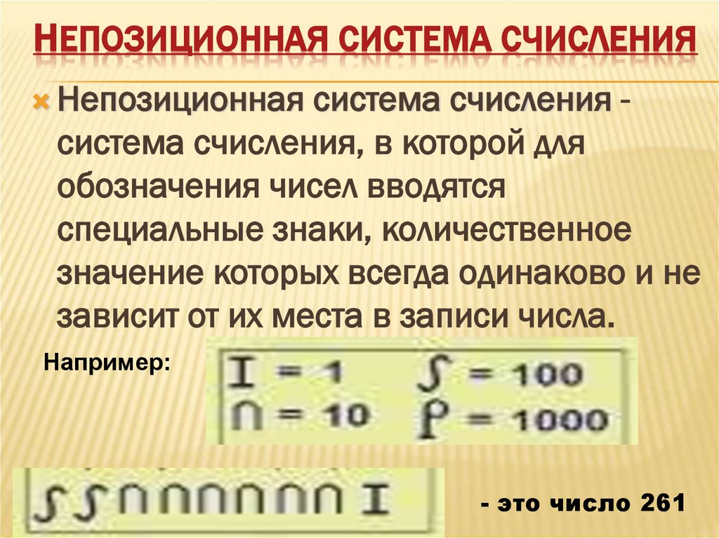Непозиционная система счисления