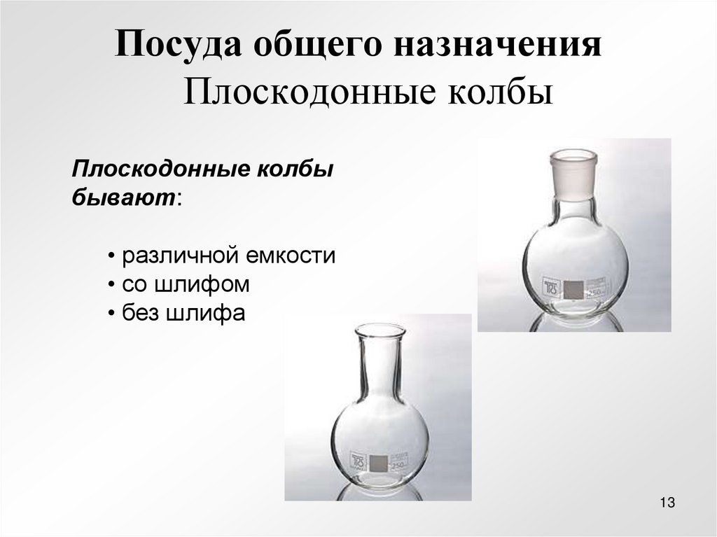 Посуда общего назначения Плоскодонные колбы