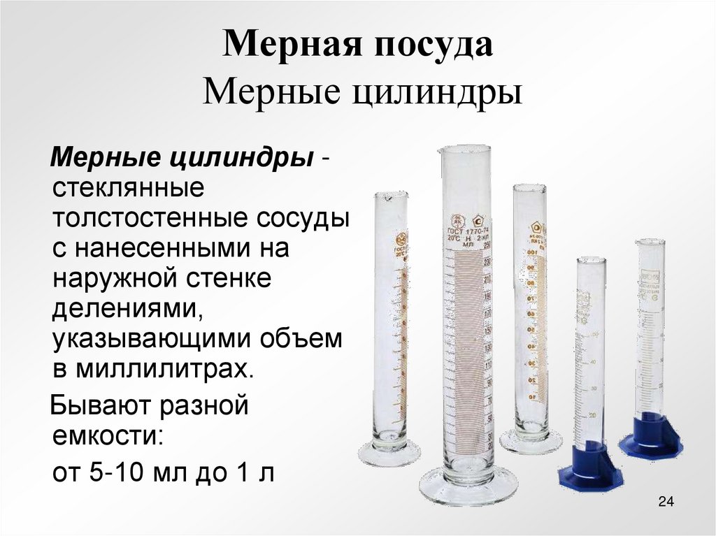 Мерная посуда Мерные цилиндры