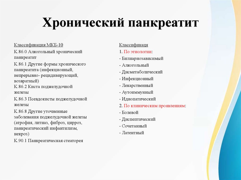 Хронический панкреатит
