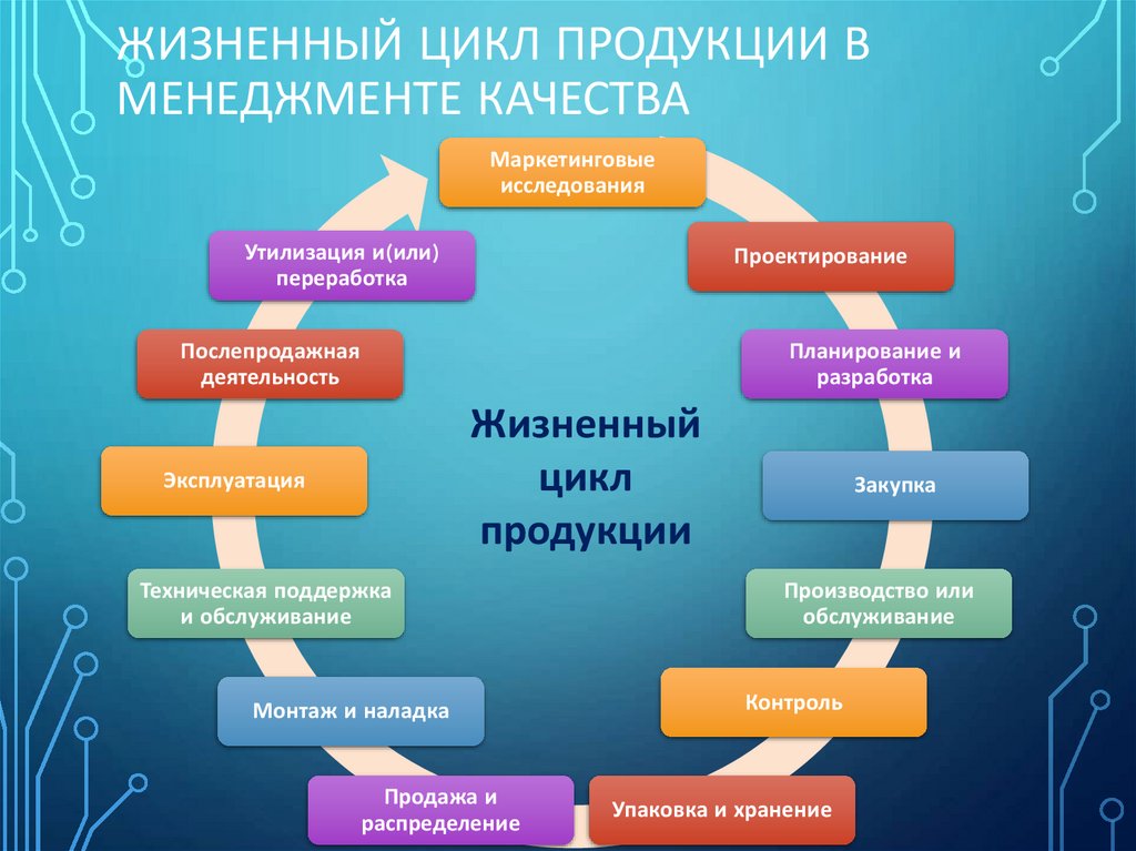 Жизненный цикл продукции в менеджментЕ качества