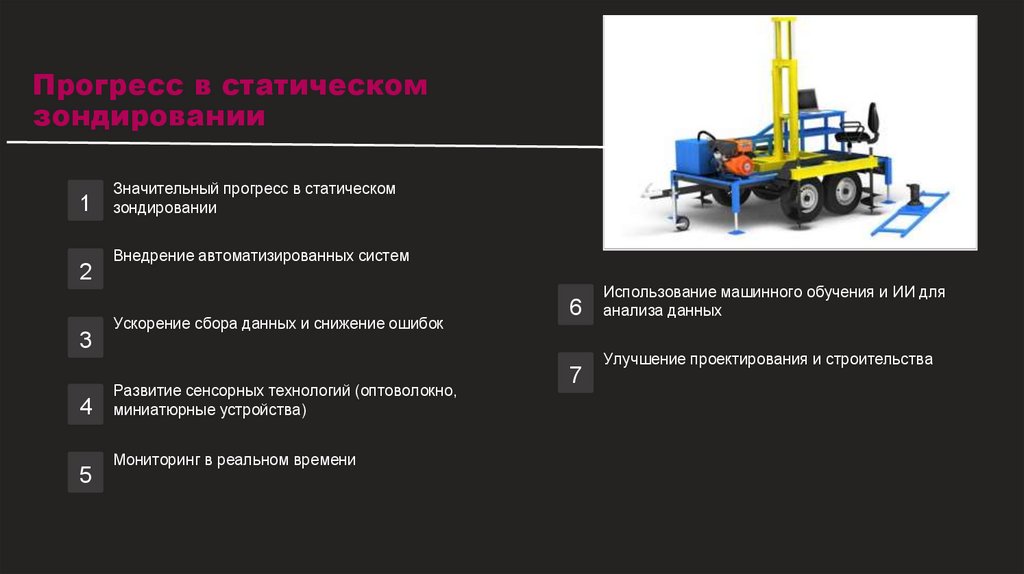 Прогресс в статическом зондировании