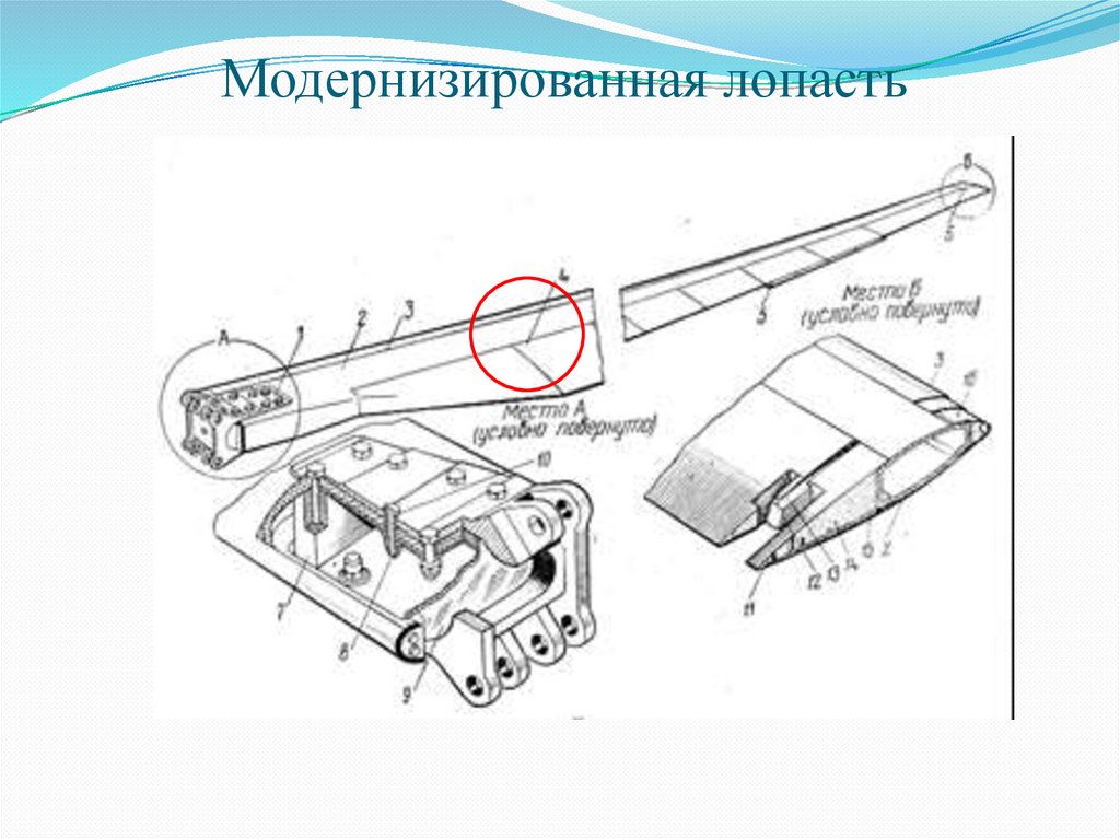 Модернизированная лопасть